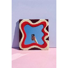 Maharat Nakış Detaylı Dekoratif Ayna 30X30 cm