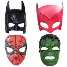 Zenviva 4 Maske Hulk Maskesi, Batman Maskesi, Örümcek Adam Maskesi, Pijamaskeliler Baykuş Kız Maskesi