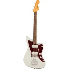 Squier 0374083505 Classic Vibe '60S Jazzmaster Elektro Gitar (Olympic White - Laurel Klavye) | Vintage Üst Seviye Geleneksel Jazzmaster Devresi ve Ofset Gövde Tasarımı