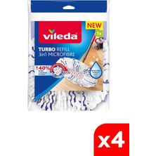 Normadia 4'lü Turbo 3'in1 Mikrofiber Yedek Paspas Seti