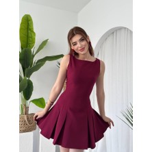 Yeşil Sarmaşık Zoe Mini Elbise