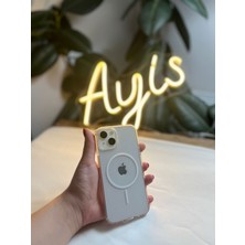 Ayis Aksesuar Iphone 13-14 Uyumlu Magsafe Özellikli Sert Şeffaf Telefon Kılıfı