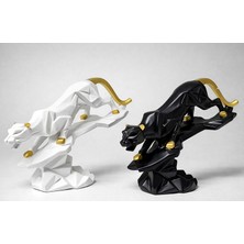 Poebgo Family's Dekoratif Polyester Panter Figürü