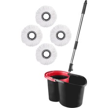 Normadia Pratik ve Hızlı Temizlik Seti 4'lü Mikrofiber Mop Paspas Takımı