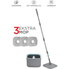 Normadia Otomatik Temizlik Seti 3+ Extra Mop Bezli, Temiz ve Pratik Paspas Seti