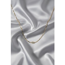 BURADABULDUN Göz Figürlü Ezme Zincir Kolye - Kadın Zarif Kolye