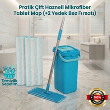 Normadia Çift Hazneli Mikrofiber Tablet Mop Temizlik Seti + 2 Yedek Mop