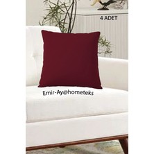 Emir-Ay@hometeks 4ADET Kırlent Kılıfı , Yastık Kılıfı ( Leke Tutmayan Silinebilir Kumaş )