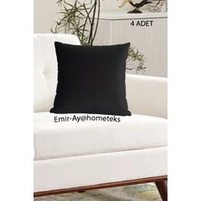 Emir-Ay@hometeks 4ADET Kırlent Kılıfı , Yastık Kılıfı ( Leke Tutmayan Silinebilir Kumaş )