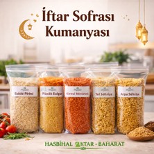 Iftar Sofrası Kumanyası | Hasbihal Aktar Baharat – Doğal Açık Ürün (Baldo Pirinç, Pilavlık Bulgur, Kırmızı Mercimek, Tel Şehriye, Arpa Şehriye)