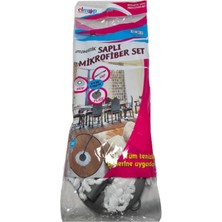 Normadia Elmop Döner Başlıklı Yedek Mop Seti, Mikrofiber ve Teleskobik Sapli