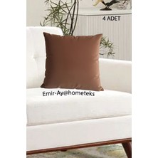 Emir-Ay@hometeks 4ADET Kırlent Kılıfı , Yastık Kılıfı ( Leke Tutmayan Silinebilir Kumaş )
