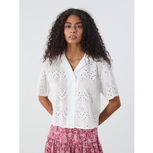 Lc Waikiki Yeni Sezon Ajurlu Kadın Crop Gömlek