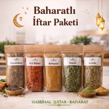 Baharatlı Iftar Paketi | Hasbihal Aktar Baharat – Doğal Açık Ürün (Karabiber, Pul Biber, Kimyon, Nane, Kekik)