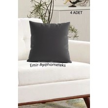 Emir-Ay@hometeks 4ADET Kırlent Kılıfı , Yastık Kılıfı ( Leke Tutmayan Silinebilir Kumaş )