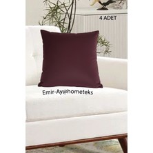 Emir-Ay@hometeks 4ADET Kırlent Kılıfı , Yastık Kılıfı ( Leke Tutmayan Silinebilir Kumaş )