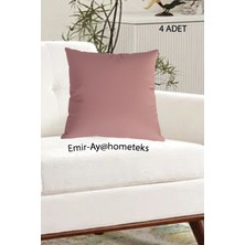 Emir-Ay@hometeks 4ADET Kırlent Kılıfı , Yastık Kılıfı ( Leke Tutmayan Silinebilir Kumaş )