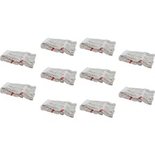 Normadia Yedek Islak Mop Paspas Ucu Başlığı, Pamuklu, 25 Cm, Beyaz, 10 Adet