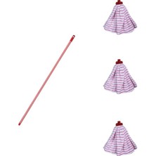 Normadia Yedek Islak Temizlik Kovası ve Mop Takımı, Metal Çizgili Vidalı Sap