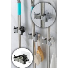 Normadia Çok Amaçlı 4'lü Paspas, Süpürge ve Fırça Tutucu Askı Seti