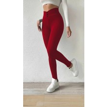 Veralya Kadın Yüksek Bel Önden Düğmeli Dalgıç Tayt