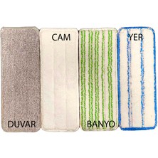 Normadia Yüksek Emişli Mikrofiber 4’lü Tablet Mop Bezi, Çift Tırnak Tasarımı