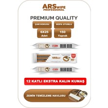 Normadia 12 Katlı Dayanıklı Mopa Uyumlu Zemin Temizleme Havlusu 6X25 (150 Yaprak)