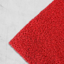 Normadia Kırmızı Kıvırcık Paspas 100 Cm, 14 Mm, 1 Metre, Şık ve Dayanıklı