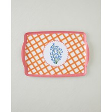 English Home Pastel Parade Melamin Kaydırmaz Tepsi 25x38 cm Turuncu