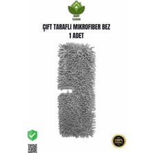 Normadia Çift Taraflı Mikrofiber Sprey Mop Bezi 12X40 cm Gri, 1 Adet