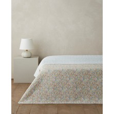 English Home Alba Bloom Çift Kişilik Çok Amaçlı Örtü 200x220 cm Mavi