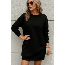 Veralya Kadın Uzun Kollu Bisiklet Yaka Iki Iplik Elbise