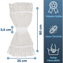 Normadia Yumuşak ve Dayanıklı 375G Temizlik Mop Seti, 10 Adetli Paket