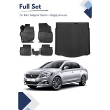 Peugeot 301 2013-2014-2015-2016-2017-2018-2019-2020 Model Tam Uyumlu Paspas+Bagaj Havuzu Seti