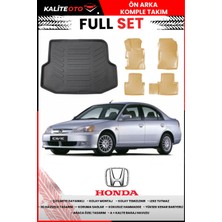 Honda Civic Sedan 2004 Model 4d Bagaj ve Pro Serisi Havuzlu Bej Paspas Takımı