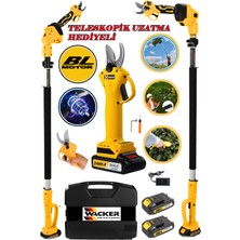 Normadia Yellows 2400 Vf 25 Ah Akülü Bağ Dal Ağaç Budama Makası ve 2.7 mt Teleskop Hediyeli