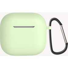 Airpods 4 Uyumlu Gzst Standart Silikon Kılıf-Açık Yeşil