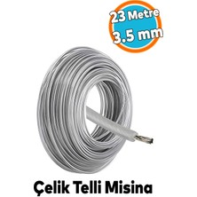 Normadia Güçlü 3.5 mm Çelik Telli Tırpan Misina, 23 Metre, Yuvarlak Çim Ot Biçme