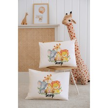 Lilabio %100 Pamuk Isme Özel 2li Ekru Bebek Yastık Kılıfı 35X45 cm