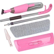 Normadia Microfiber Bezli Deterjanlı Sprey Mop Pembe Seti + 3 Yedek Bez