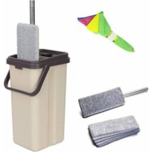 Normadia Pratik Tablet Mop Temizlik Seti + Yedek Mop Bezi + 4 Mikrofiber Bez