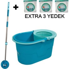 Normadia Pratik Fix Mop Seti Temizlik Seti + 3 Adet Yedek Başlık