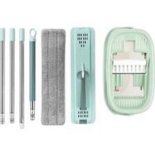Normadia Yeşil Mikrofiber Flat Tablet Mop ve 4 Yedek Bez Seti