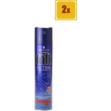Taft Ultra Güçlü Saç Spreyi 250 ml 2'li Set Uzun Süreli Tutuş Sağlayan Keratin İçerikli