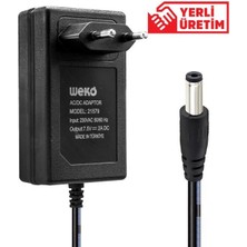 SiHako Weko 7.5 Volt - 2 Amper 5.5*2.5 Uçlu Yerli Üretim Priz Tipi Adaptör