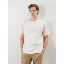 Lc Waikiki Yeni Sezon Bisiklet Yaka Baskılı Penye Erkek Tişört