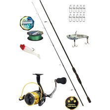 Normadia Profesyonel Spin Takımı Barca 270CM 8-30GR Atarlı Spin Olta Kamışı Chakall 3000