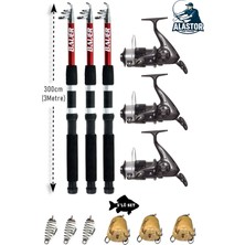 Normadia 3'lü Sazan Olta Seti, 3 Metre Hazır Takım, Tam Olta ve Balıkçılık Seti