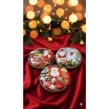 Eski Yeni Antik Yılbaşı Konseptli 3’lü Metal Kutulu Mum Seti