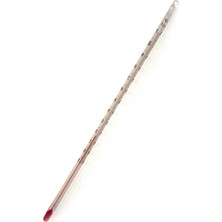 Edulab 30 cm Uzunluğunda Cam Kimya Termometresi -10 - +80 Sıcaklık Ölçümü İçin